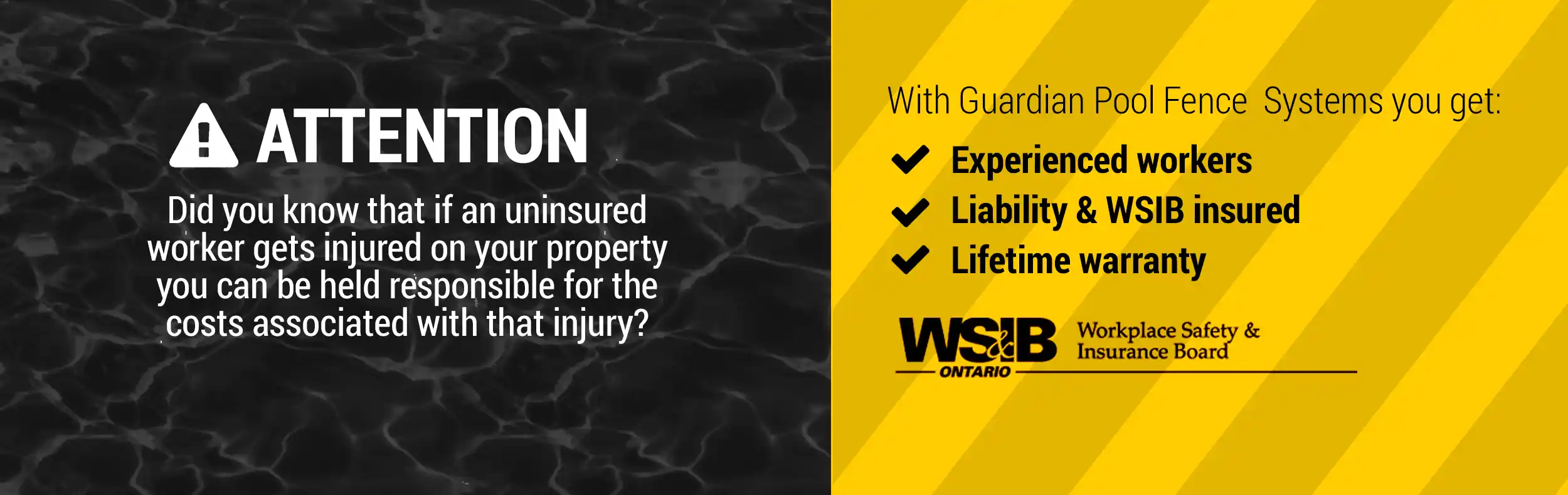 WSIB Covered Poll Fence Installation